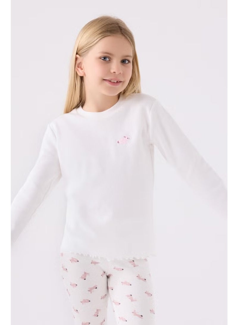 RolyPoly Girls Long Sleeve Pajama Set RP3458 Cream - Image 4